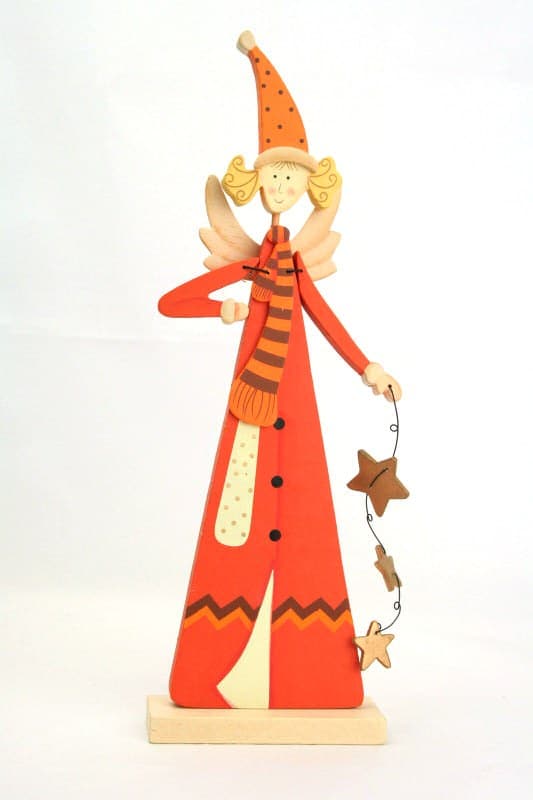 Tilda Figur Engel, Holz, 26 cm - holzfiguren, weihnachten-holzfiguren